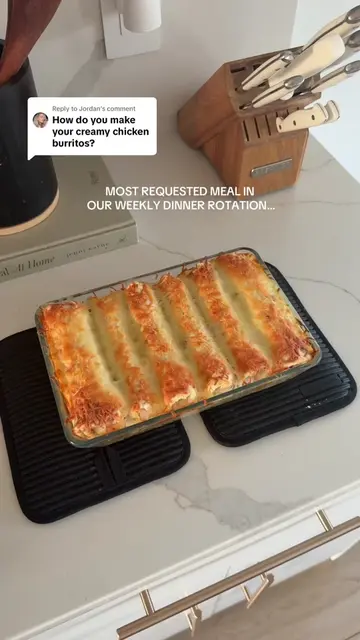 Replying to @Jordan the yummiest creamy chicken burritos that are quick and easy