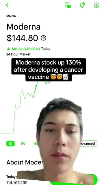Moderna cancer vaccine. Moderna stock is up. MRNA. #moderna #cancervaccine #mode