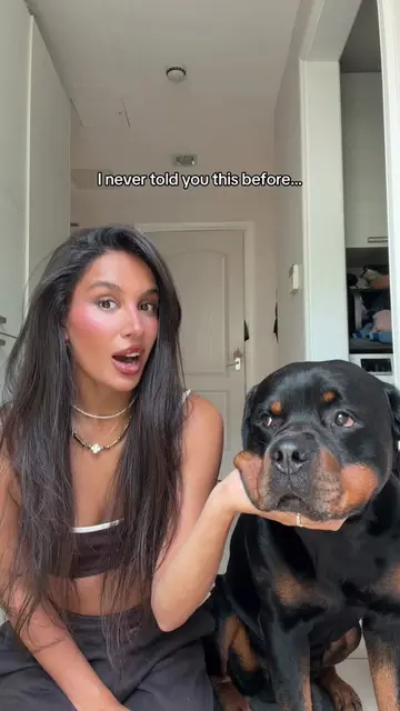 but he still looks SO cute 😭 #rottweiler #fyp 