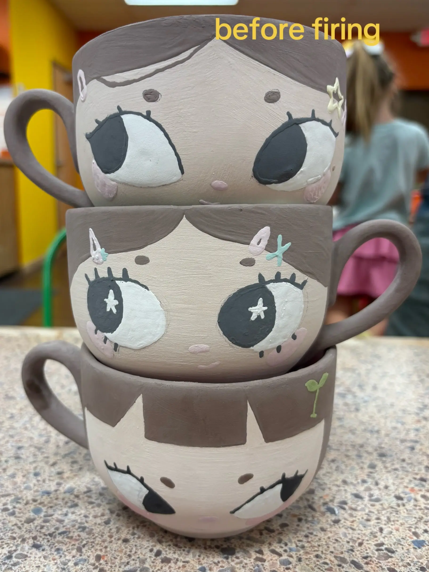 last mug video i promise #potterypainting #facemug #potteryinspo #colormemine  @