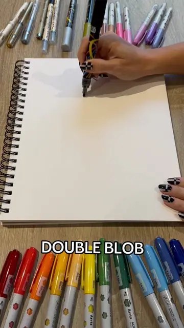 double blobs for low-energy days 😣🫟 ART SUPPLIES USED: - Canson mixed media pa