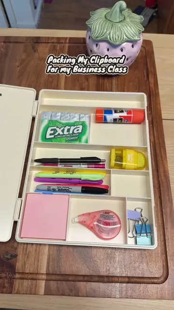 Pack my Clipboard with me for my business class!!  Everything is linked on my Sh
