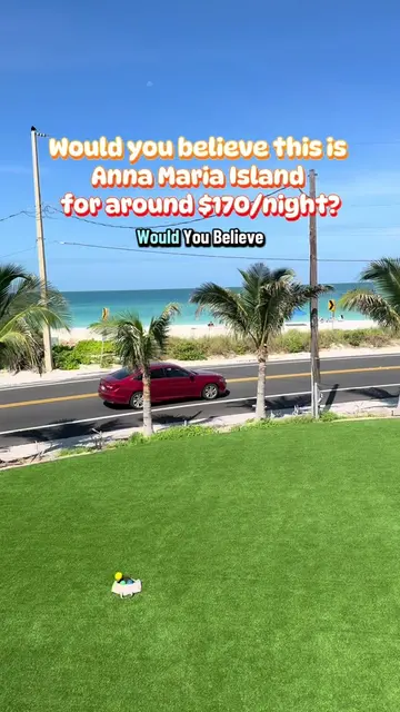 Would you believe you could stay THIS close to the beach on Anna Maria Island fo