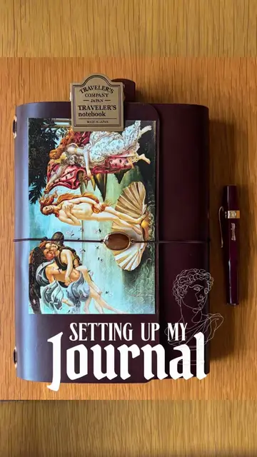 Setting up my new trifold journal. For a full length video with commentary, chec