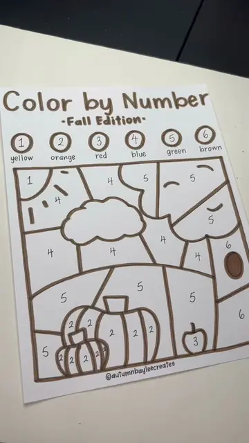 Fall Color By Number! (Repost, so hopefully the sound doesn’t get muted!) 🎃✍🏼 