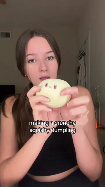 turning my rms dumpling into a crunchy squishy 🫠 #squishy 