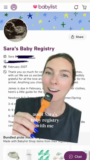 Audit Sara’s baby registry with me! #firsttimemom #babyregistry #babyregistrymus