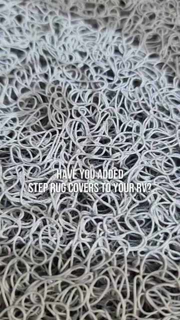 One of our favorite simple RV upgrades: step rug covers! These PVC RV step cover