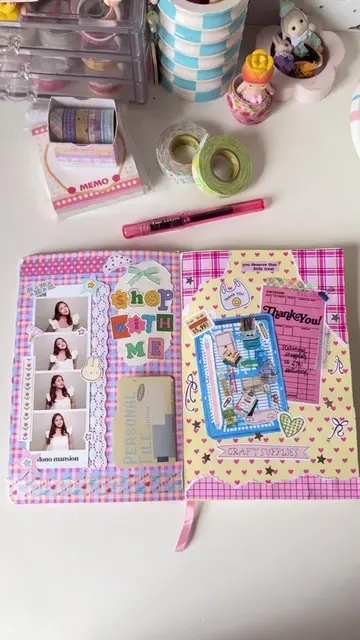 this spread is basically my shopping trip in page form ✏️📔✂️🧵📎🖍️🗒️ @SM Stat
