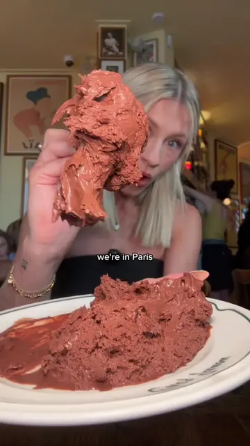 the most viral chocolate mousse in Paris! 🍫 #chocolatemousse #chezjanou #parisf