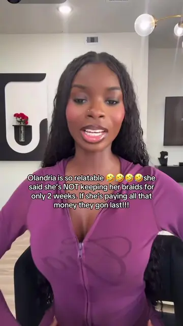 Olandria on TikTok Live saying she’s not keeping braids for only 2 weeks 🤣 so r