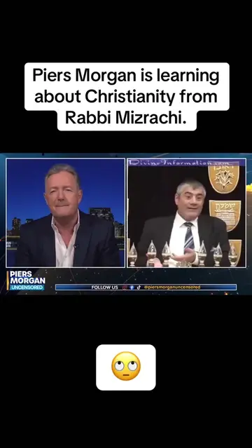 #PiersMorgan is learning about #Christianity from #rabbi Mizrachi.