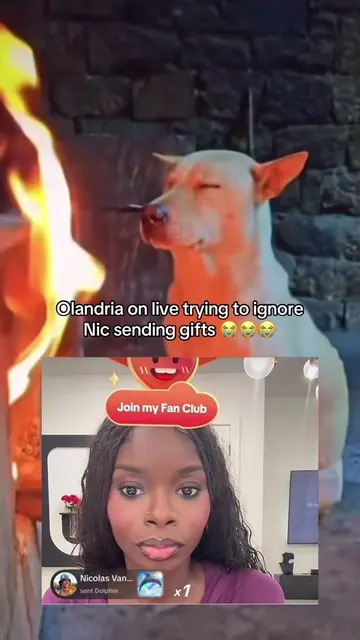Olandria on live trying to ignore Nic sending gifts #olandria #nicvans #nicoland