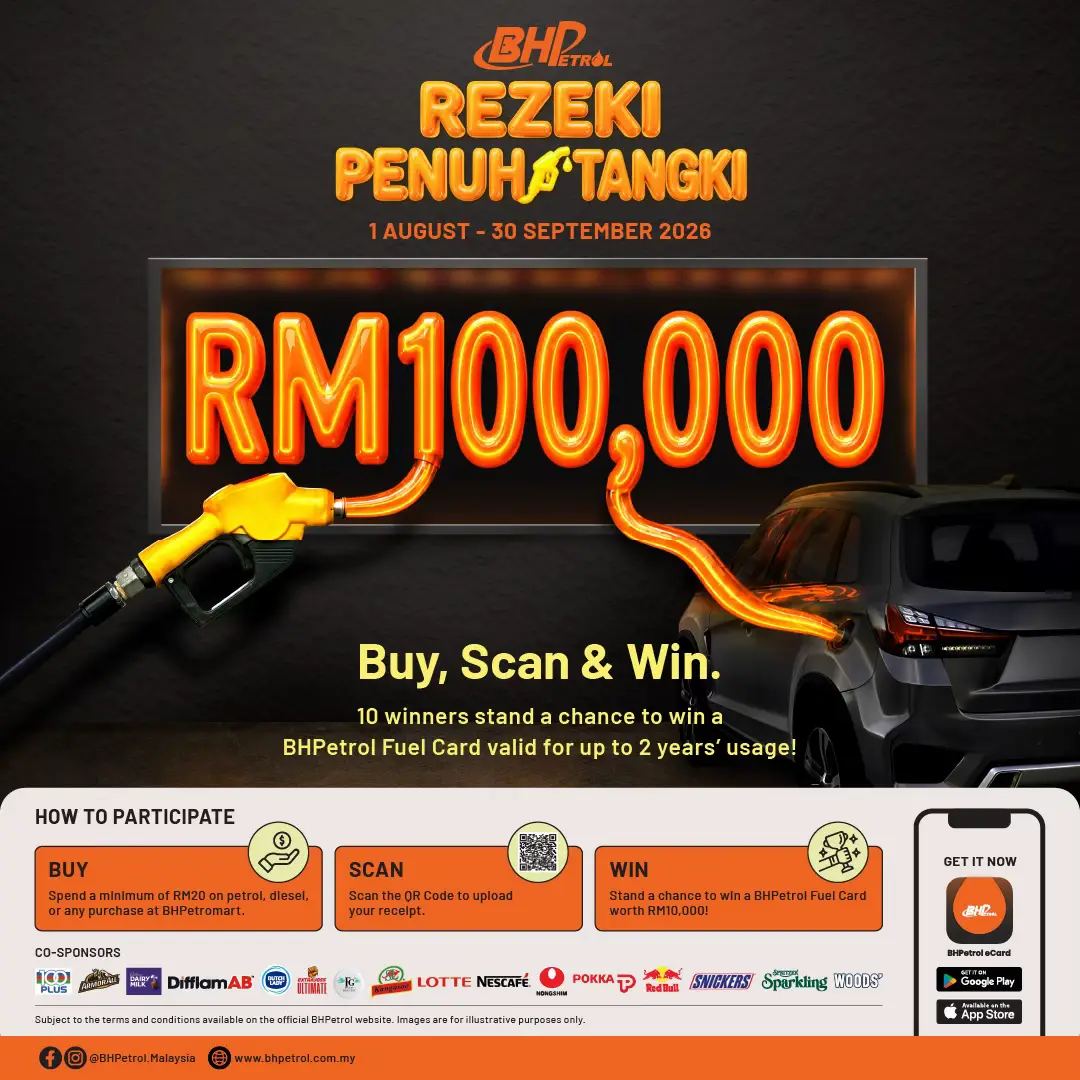 Fill up & who knows… your next tank could be on BHPetrol! 👀   Spend RM20 on pet