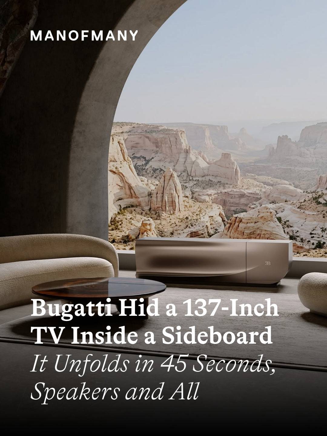 Bugatti just built a TV that costs as much as a house. The C SEED BUGATTI N1 is 