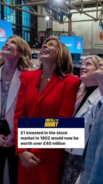 £1 invested in the stock market in 1802 could have grown to more than £43 millio