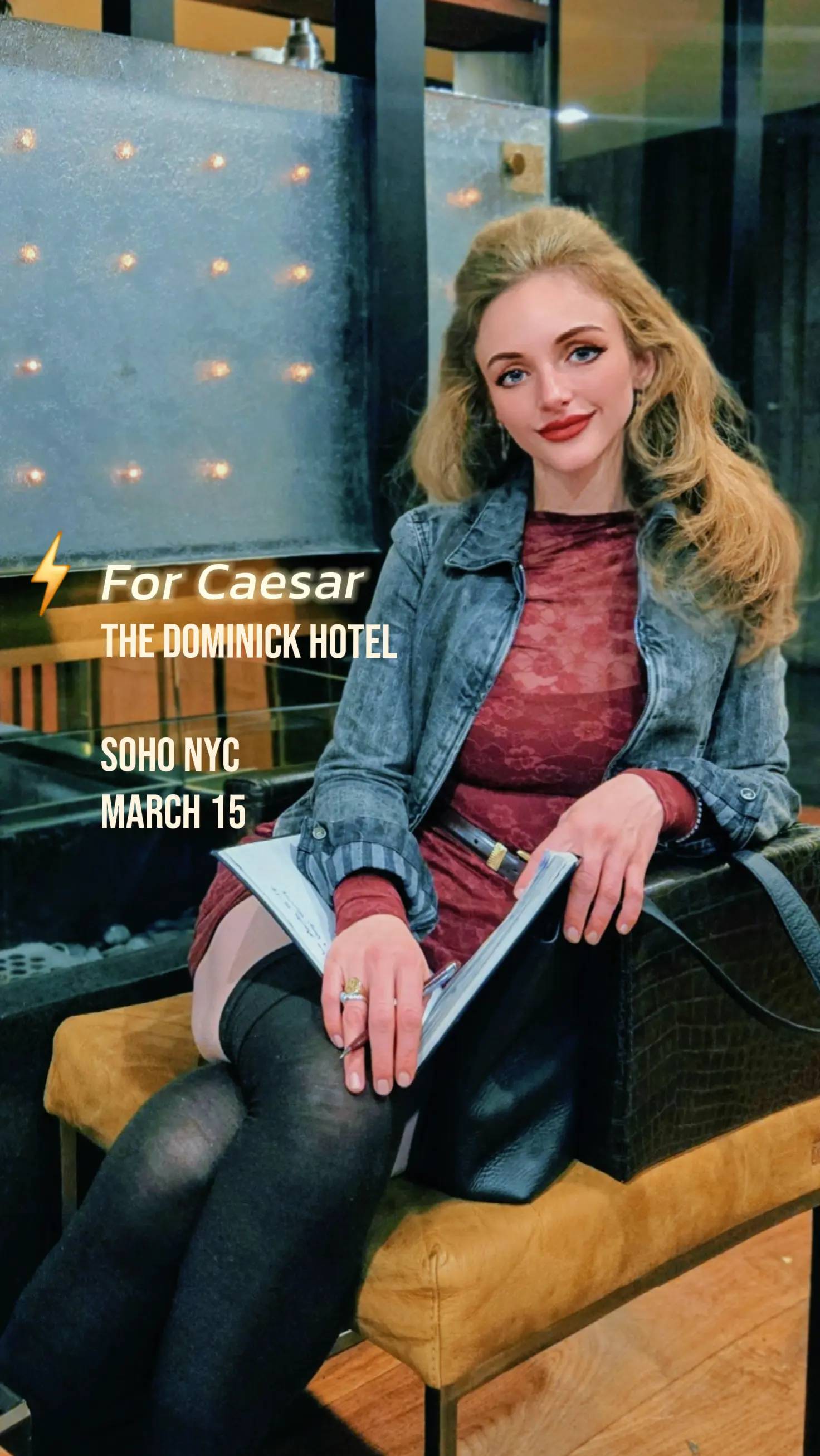 On the Ides of March, I went to New York specifically to write my character stud