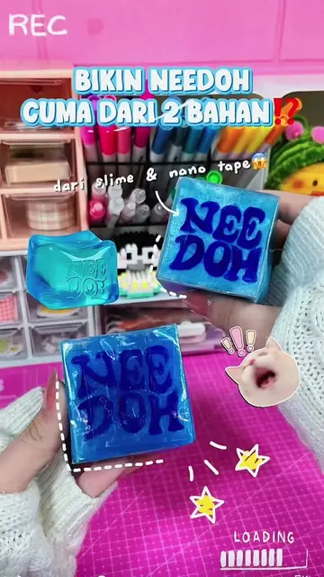 BIKIN NEEDOH HOMEMADE CUMA DARI 2 BAHAN⁉️😱 #DIY #packing #asmr 
