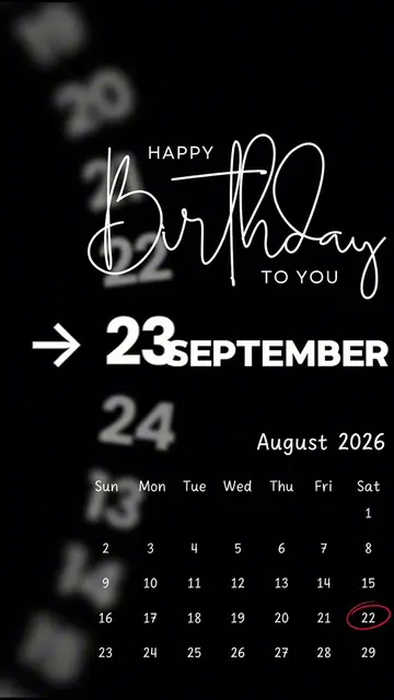 Happy Birthday 22 August 2026 Template-Just click "Capcut Anchor (try this templ