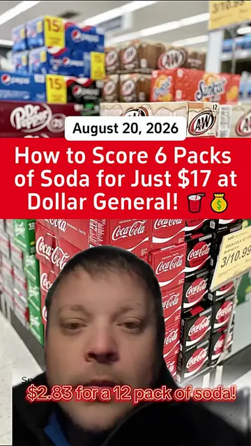 Learn how to score 6 packs of soda for only $17 at Dollar General! Don't miss th