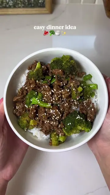 Ground beef and broccoli 🍚🥦 recipe below & follow for more easy meal ideas! 🤍