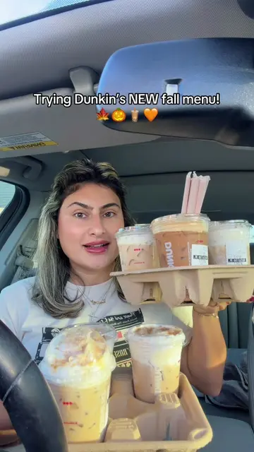 Trying @Dunkin' New Fall Menu!!! These are so fun and I’m impressed this year😍�