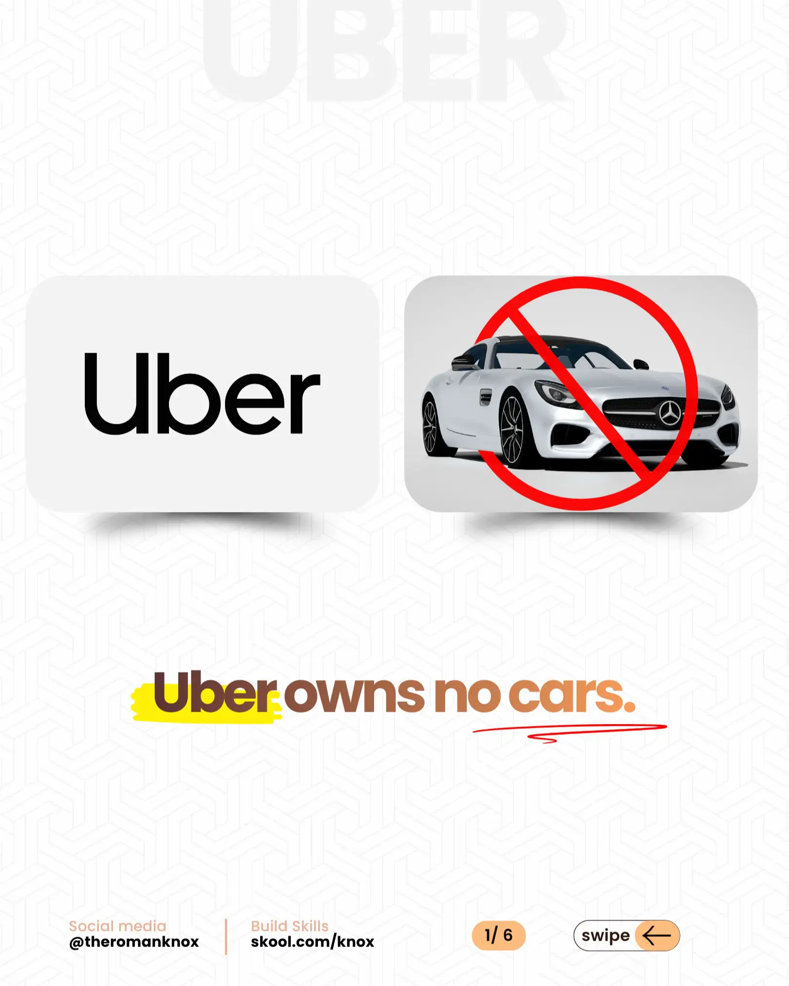 The biggest companies in the world own nothing they sell 👀 Uber has no cars. Ai