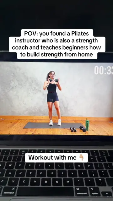 Find all my workouts in my 🔗!! #pilatesxstrength #workoutsforwomen #homeworkout