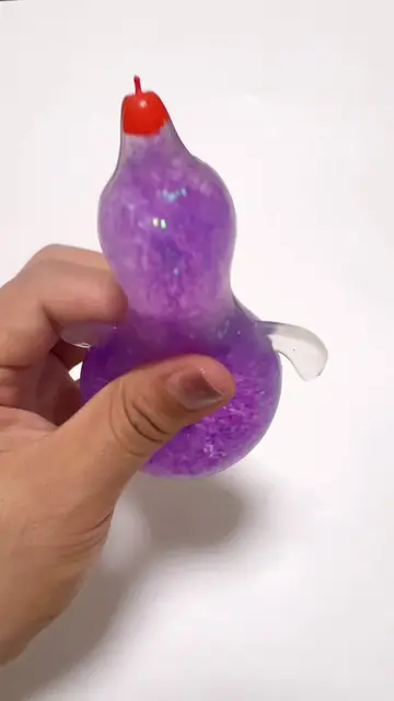 Nail polish squishy — The little duck let everything out! Belly’s totally empty�