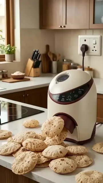 Automatic Roti Maker Machine! 😱 AI Kitchen Gadgets #KitchenGadgets #RotiMaker #