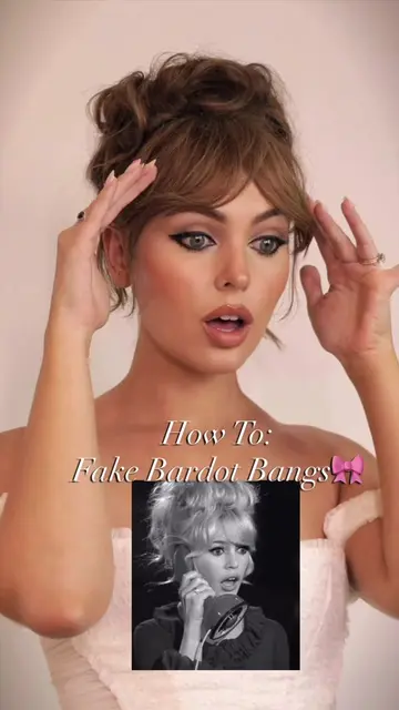 How To: ‘60s Bardot Bangs🤎🎀 A slower breakdown of just how I create faux bangs