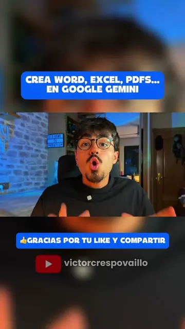 📊🤖 Google Gemini puede ayudarte a crear documentos Word, archivos Excel, infor