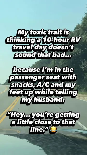 RV travel days hit a little different when you’re the passenger princess. 😂👑 I