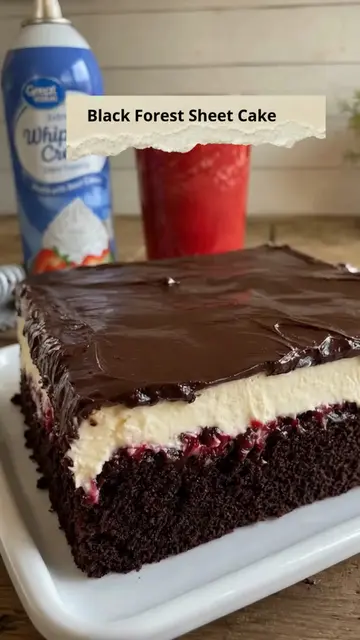 Black Forest Sheet Cake This Black Forest Sheet Cake combines a rich chocolate c