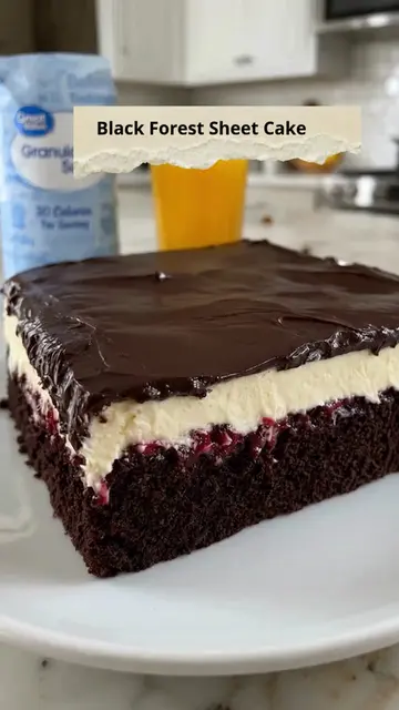 Black Forest Sheet Cake This Black Forest Sheet Cake combines a rich chocolate c
