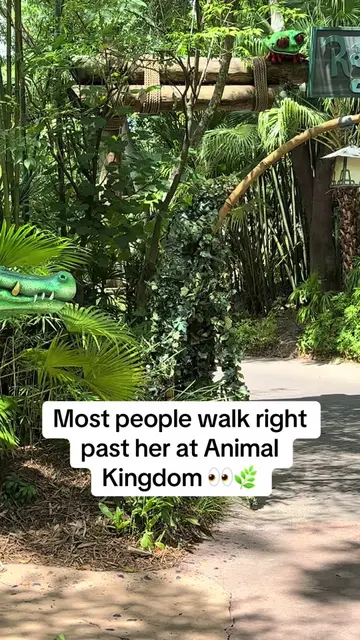 If you spot DiVine at Animal Kingdom, stop and watch. 🌿✨ She blends in so well 