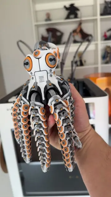 A impressão 3D evoluiu DEMAIS! 🤯 Esse polvo saiu inteiro, multicolorido e em um
