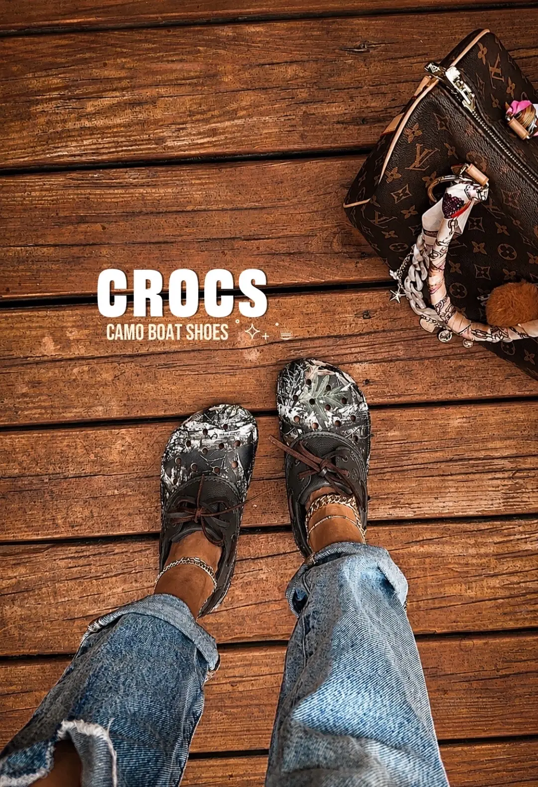Fall mood officially activated 🍂🤎 And THESE?! The camo Crocs I didn’t know my 