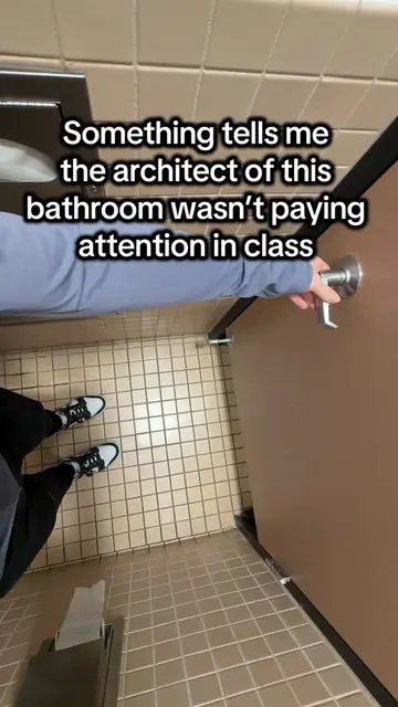 This bathroom stall was nearly impossible to get in and out of — and I don’t eve