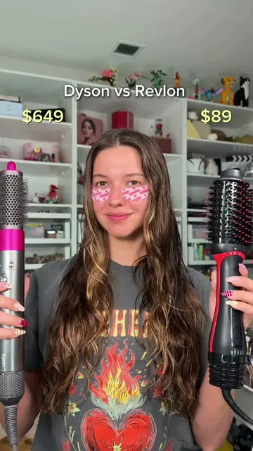 Dyson vs Revlon Blowout 👀 Which side do you prefer?  #blowout #revlon #dyson #h