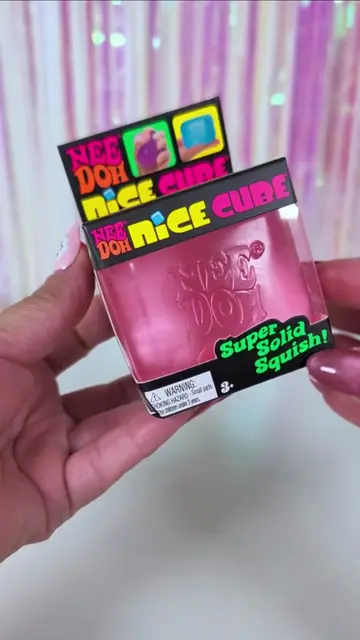 Pink Needoh cube!  Finally got it @walmart  #asmr #needoh #squishy #cube #walmar