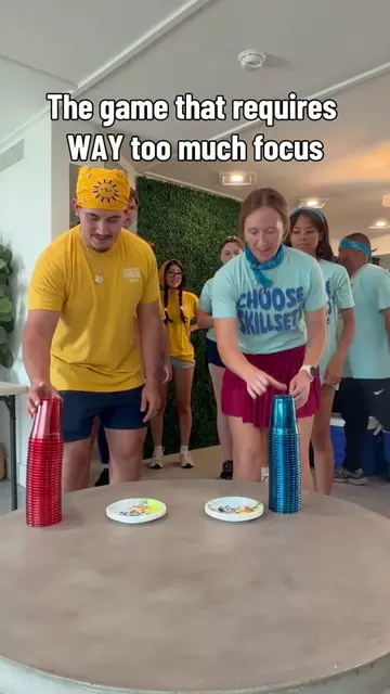 Think cup stacking is easy? Think again… 😭 How to play: two teams race against 