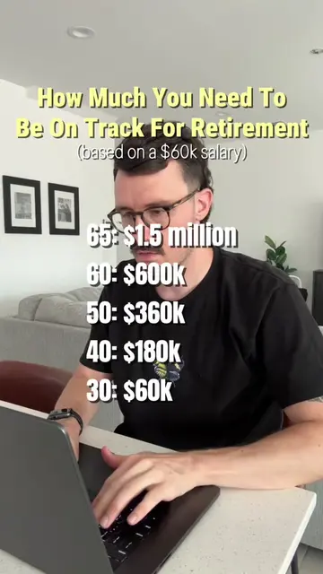 👀💸How much you need to be on track for retirement, based on a $60k salary By a