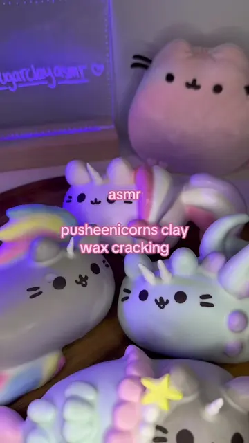 these pusheen unicorns turned out SO cute 🥰 🦄🌈🐉🧜‍♀️🎀 #asmr #claycracking #