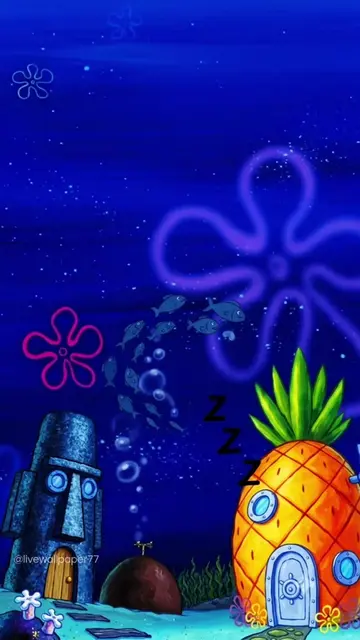 Tap wallpics to discover more live wallpaper  #spongebobsquarepants #iphonetutor