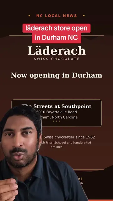 läderach store open in Durham nc #durhamnc #laderach #chocolate #northcarolina #