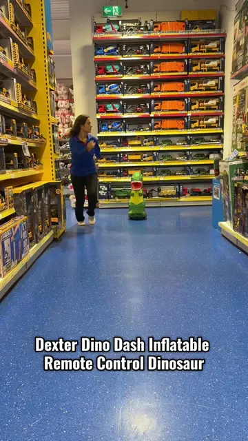 Watch your very own dinosaur stomp, roam, and explore with the RC Inflatable Din