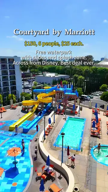 Free waterpark with slides and splash zone, Across from Disney, Best deal ever.#