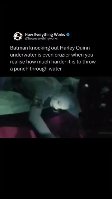 Batman knocking out Harley Quinn underwater in Suicide Squad looks like a seriou