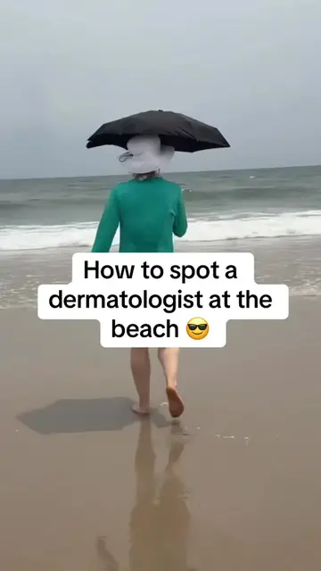 Dr. Angela stays AWAY from the sun! And you should too! ☀️ #sunscreen #dermatolo